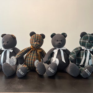 Memory Bear 18 Handmade Keepsake Bear Stuffed Teddy - Etsy