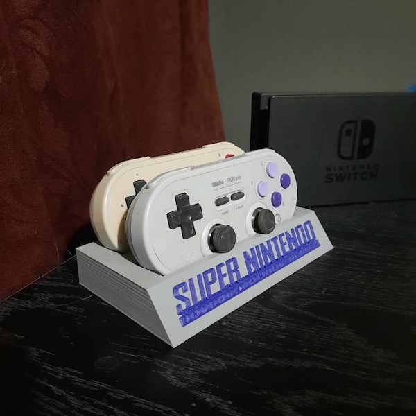 Super Nintendo SNES 8bitdo Pro SN30 SF30 Controller Display Stand 3D ...