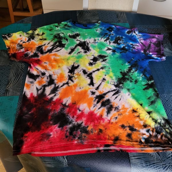 T-shirt A Spirale Tie-dye T-shirt Da Uomo Con