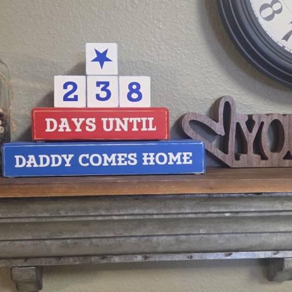 Military Hero Wooden Countdown Blocks, Deployment Tracker - Etsy