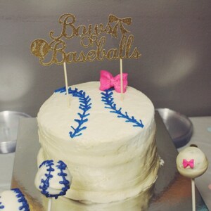 Baby Shower Gender Reveal Baby Reveal Adorable Cake Topper Etsy