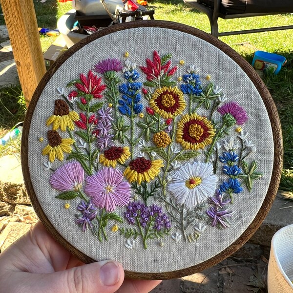 Texas Wildflowers Embroidery Pattern - Instant Digital Download - PDF ...