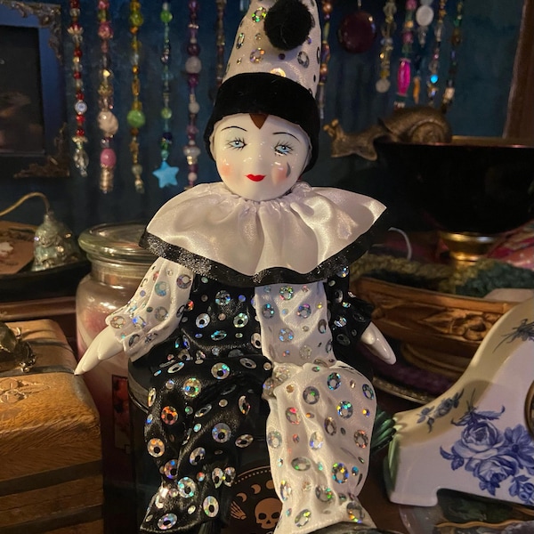 Porcelain Clown Desktop Ornament Decoration,handmade Circus Dolls Home ...