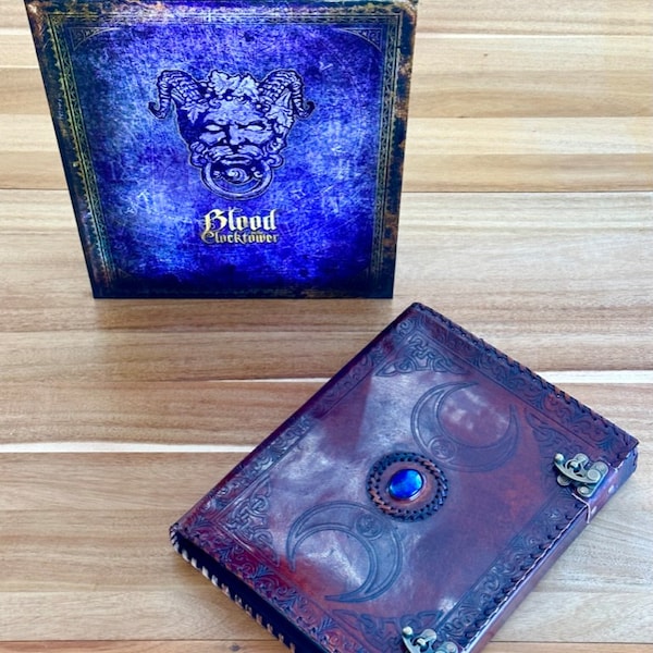 Leather 3 Ring Binder, Leather Grimoire Binder, All Size Paper Holder ...