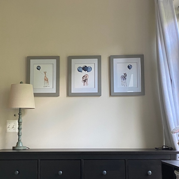 Nursery Wall Art Boy Nursery Decor Baby Animal Prints Baby Boy Wall ...