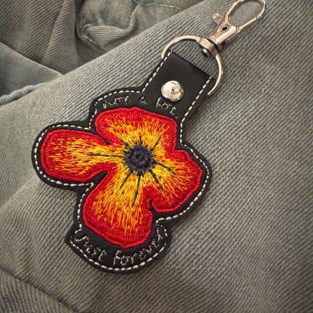 Not a Lot, Just Forever Embroidered Key Tag (adrianne Lenker) - Etsy