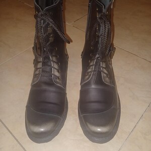 Handmade Italian Leather Motorcycle Boots, Men's High Boots