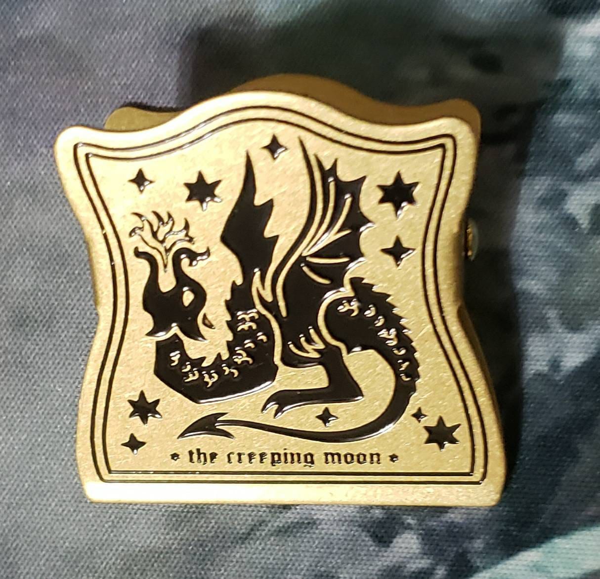 Draco metal journal clip, scrapbook clip, brass clip, binder clip, dragon stationery, dragon clip, DM tools, gift for DM, DnD stationery