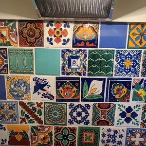 50 Assorted Mexican Ceramic 4x4 Inch Hand Made Tiles - Etsy