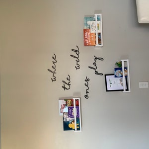 "Where The Wild Ones Play" Wooden Wall Sign - Playroom Decor For Jungle/Safari Themes