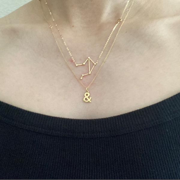 Personalized Mini Numbers Charm Necklace in Solid Gold: 10K, 14K or 18K ...