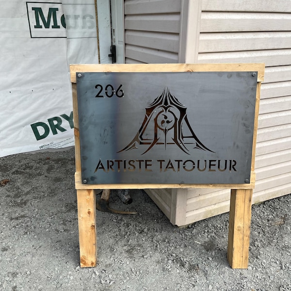 Custom Rusty Metal Sign, Farm Signs, Personalized Gifts, Custom Logo ...