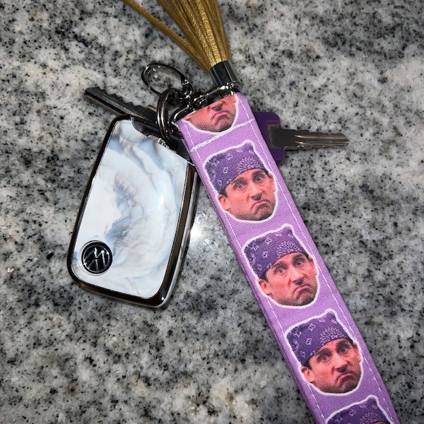 Prison Mike Keychain Wristlet | Michael Scott | Office Gifts for Best ...
