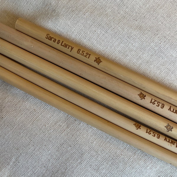 Personalized Bamboo Straws, Reusable Straw, Custom Engraved Bamboo ...