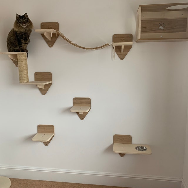 Parque Gatos Juego De Estantes Para Gatos De Pared Con Casa