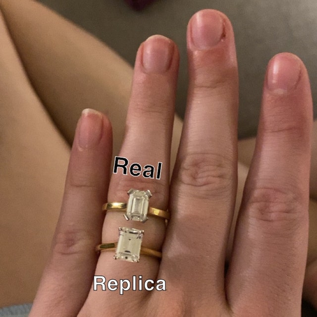Fake emerald cut ring clearance