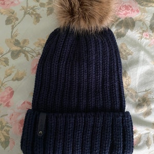 Satin-lined Winter Hat With Removable Pom - Etsy