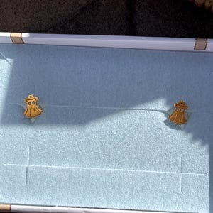 Customer photo, Ghost Stud Earrings