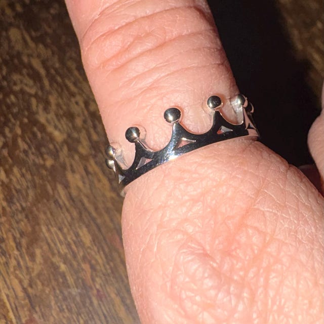 Simple Cute Crown Ring, Girls Womens Crown Princess Tiara Ring