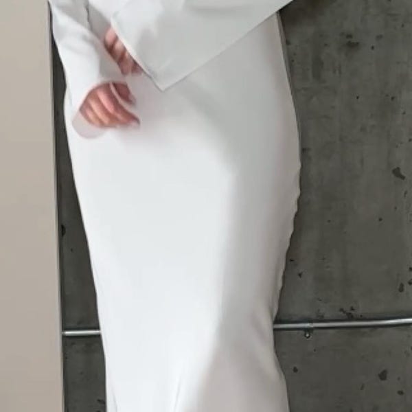 Diana Chocolate Satin Dress (Two Pieces) main image 1