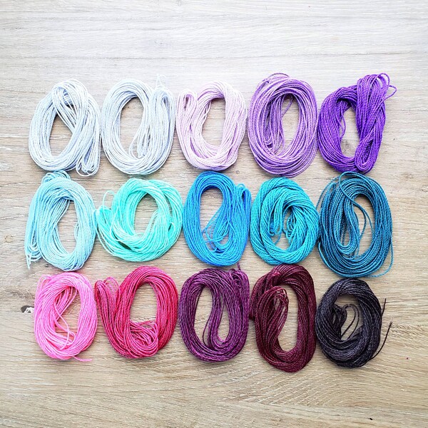 Pandahall 251 Yards Waxed Polyester Cord - Gradient Color Beading Thread For Bracelets & Crafts