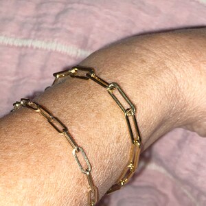 Paperclip Bracelet, Gold Paperclip Bracelet, Gold Filled