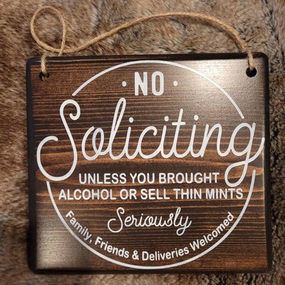 No Soliciting Sign No Soliciting Door Sign Do Not Disturb - Etsy