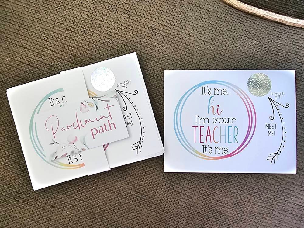 Scratch Off Postcard - It&#39;s Me Welcome Postcard for Students or Kids  - Note From Teacher - Back to School - School Cards - Meet the Teacher