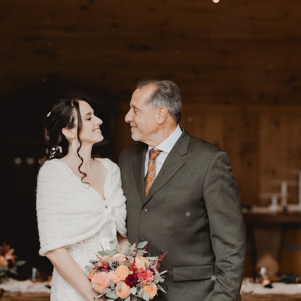 shawl winter wedding