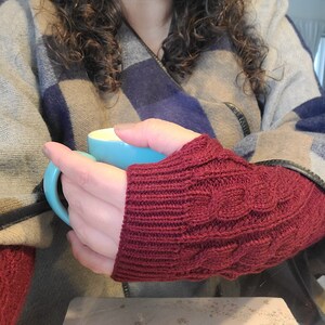 SHIP TODAY! Arm Warmers, Extra Long Medieval Cable Knit