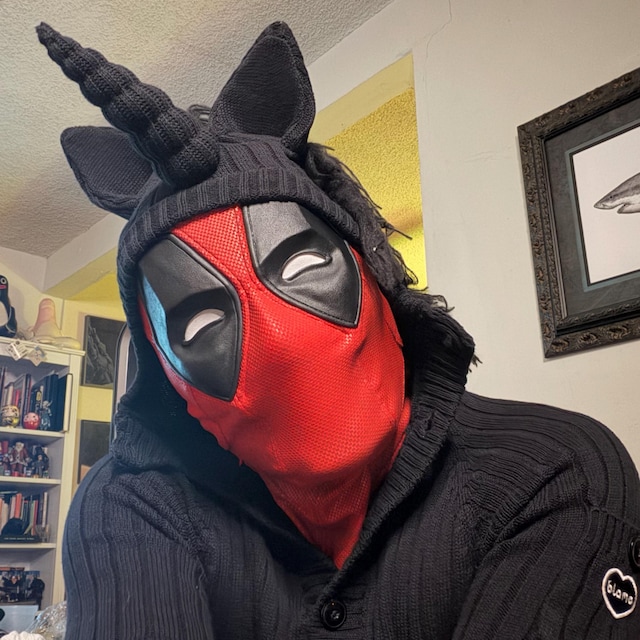 デッドプール3風ハーフシェルコスチュームコスプレマスク（スクリーン