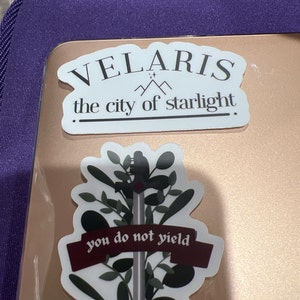 Velaris the City of Starlight Waterproof Sticker ACOTAR Inspired Laptop ...