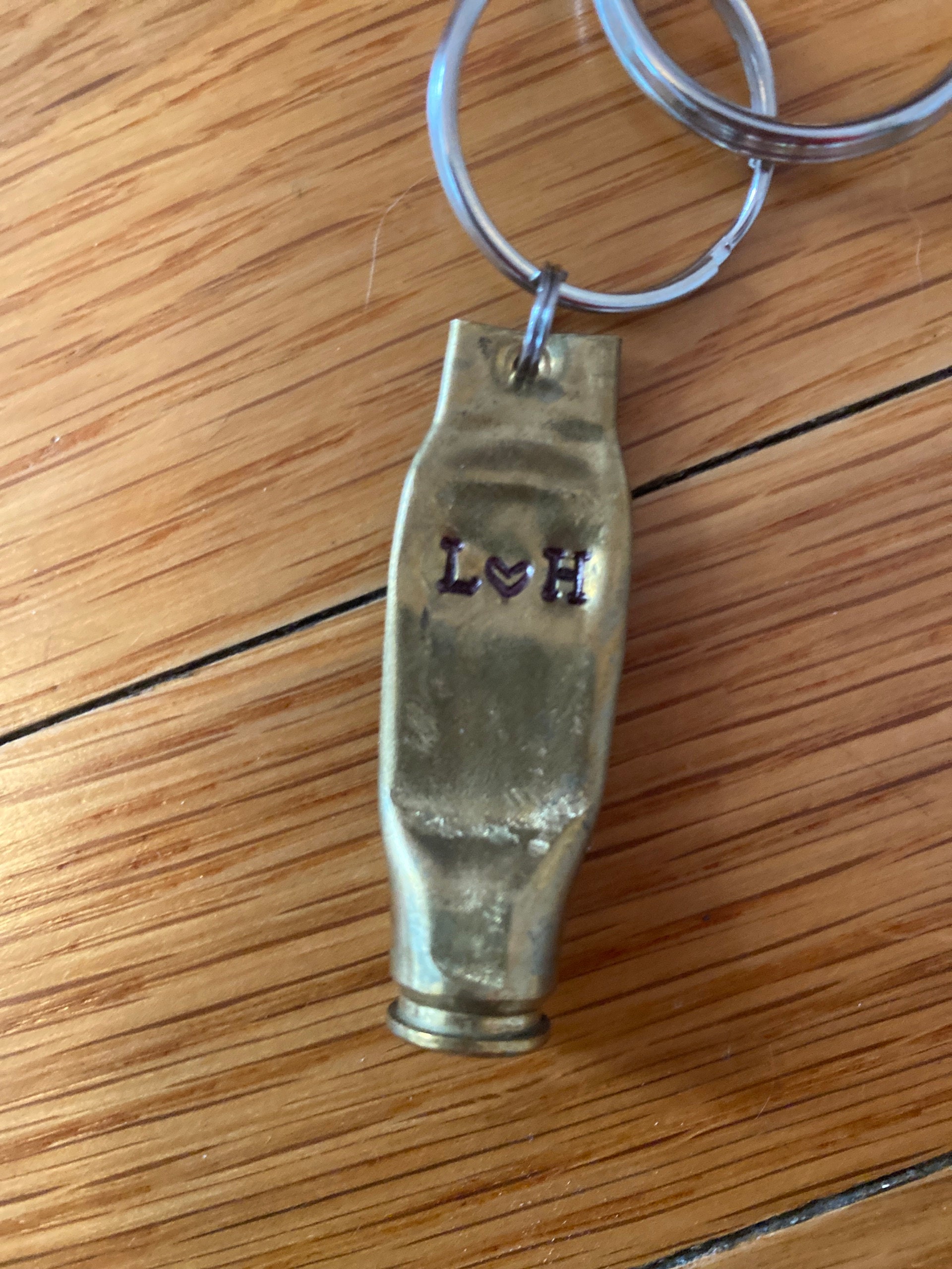 Bullet Keychain Hand Stamped Personalized Bullet Keychain  - Valentine&#39;s Gift - Anniversary Gift - Wedding Gift - Birthday Gift