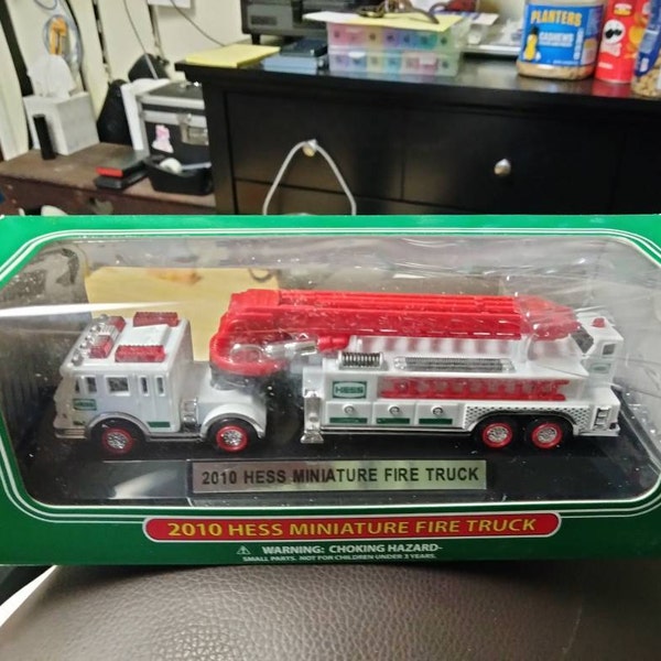 Camion De Pompiers Tirelire Ancien HESS - Jouet Hong Kong Vintage - 32cm (état Correct)