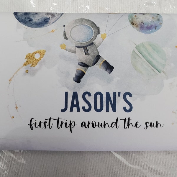 Editable Outer Space Chocolate Bar Labels Candy Bar Wrapper Planets ...