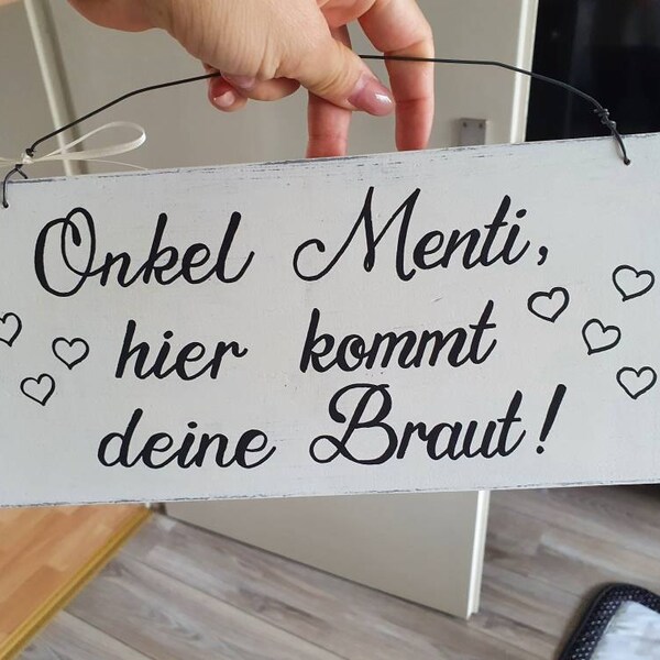 Holzschild Deko Schild mit Spruch Familie und Freunde sind Vintage