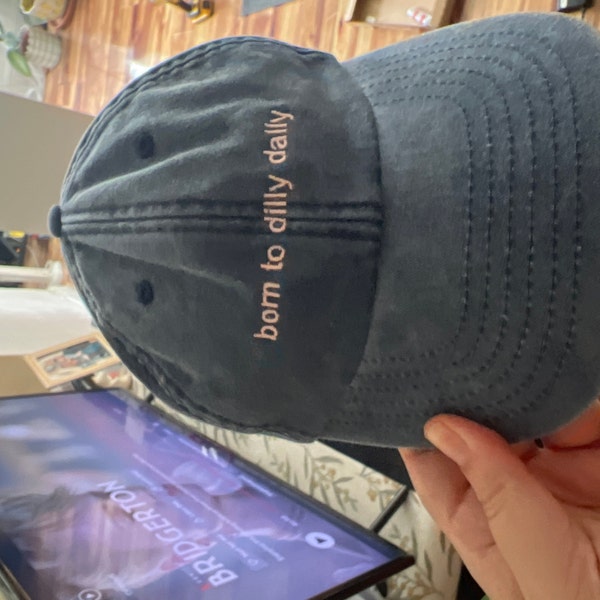 Personalised Vintage Cap - Custom Embroidered Unisex Cotton Dad Hat ...