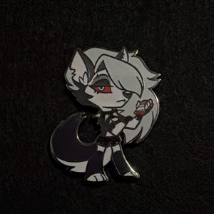 Loona / Hellaverse Fanmerch / Helluva Boss Pins / Black Plated
