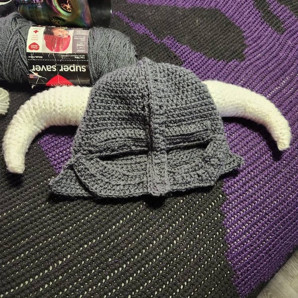 Crochet Pattern for Viking Hat Helmet With Beard - Etsy