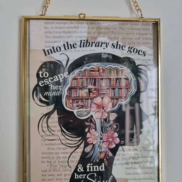 Into the Library She Goes Printable Kindle Insert - Instant Kindle ...