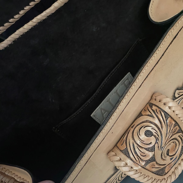 AD Clutch Western Leather Bag Teal