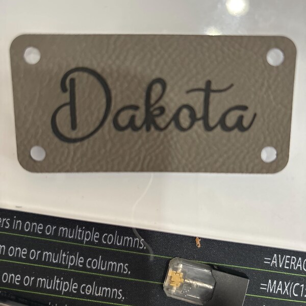 Custom Name Faux Leather Hat Patch / Personalized 3