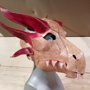 PDF Pattern Leather Dragon Mask - Etsy