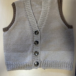 Knit Oversized Chunky Slipover Vest Easy Knitting Pattern Beginner Vest ...
