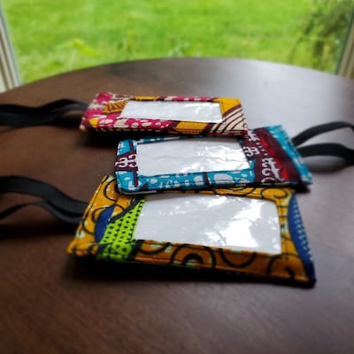African Shweshwe Fabric Luggage Tags for Suitcase Backpack Going Away ...