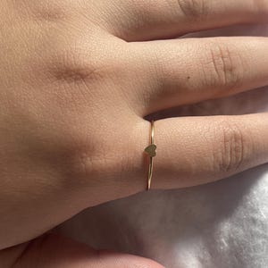 Customer photo, Tiny Heart Stacking Ring