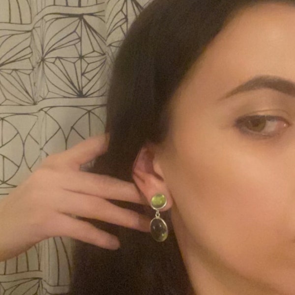 •SIMPLE KITE• onyx + silver dangle earrings