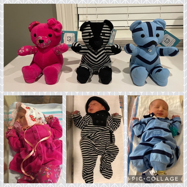 Keepsake Memory Bear Custom Made From Baby Clothes Adult Clothing