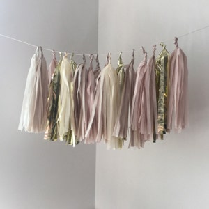 Blush Pink & Gold DIY Tassel Garland Kit Wedding Decor / Bridal Shower ...