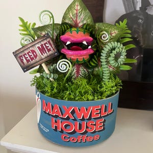 Little Shop of Horrors Audrey 2 Coffee Can Sculpture 7 Inches Tall